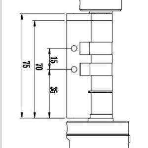 Dimensiuni cilindru smart mecanic pe verticala 70 75