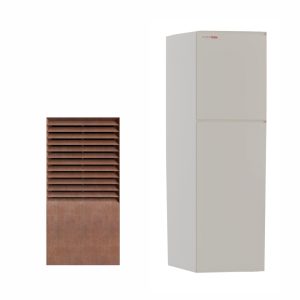 Pompa de caldura aer apa Kronoterm Versi-O 2-6 Kw, Corten Ruginiu, R290, SCOP 5 + Unitate interna Hydro C2