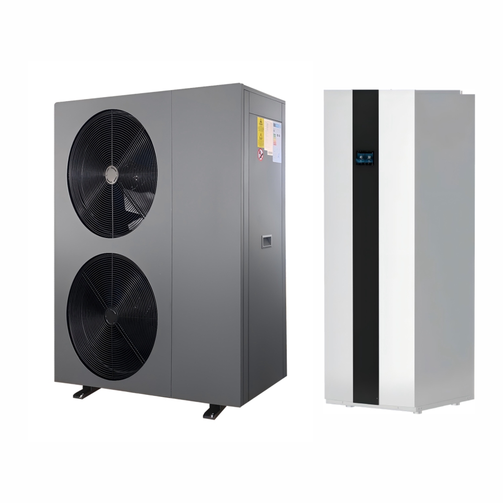 Pompe caldura aer apa Rezidentiala Unitate externa Monobloc doua ventilatoare Ambianzza R290 DC Inverter, 7-24 Kw + Hydro Boiler AMA 1