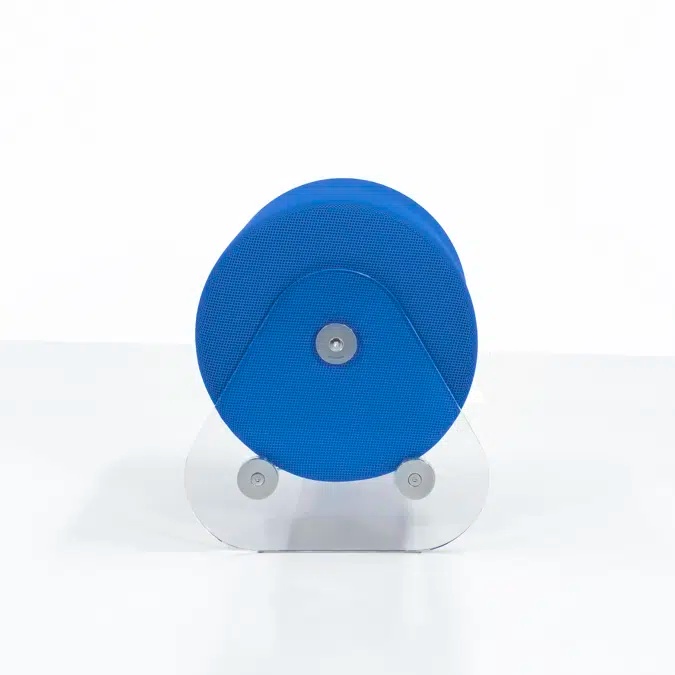 Taburet picioare colectie KUUMO MW06 bancheta albastru marin lungime 50 cm panouri laterale transparente PMMA sau sticla