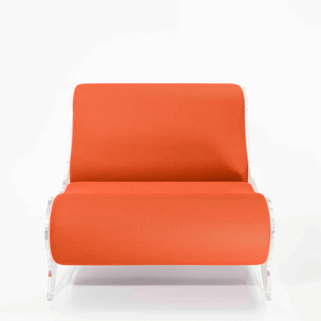 Fotolii exterior colectie KUUMO MW06 perne portocalii cotiere laterale panouri transparente PMMA