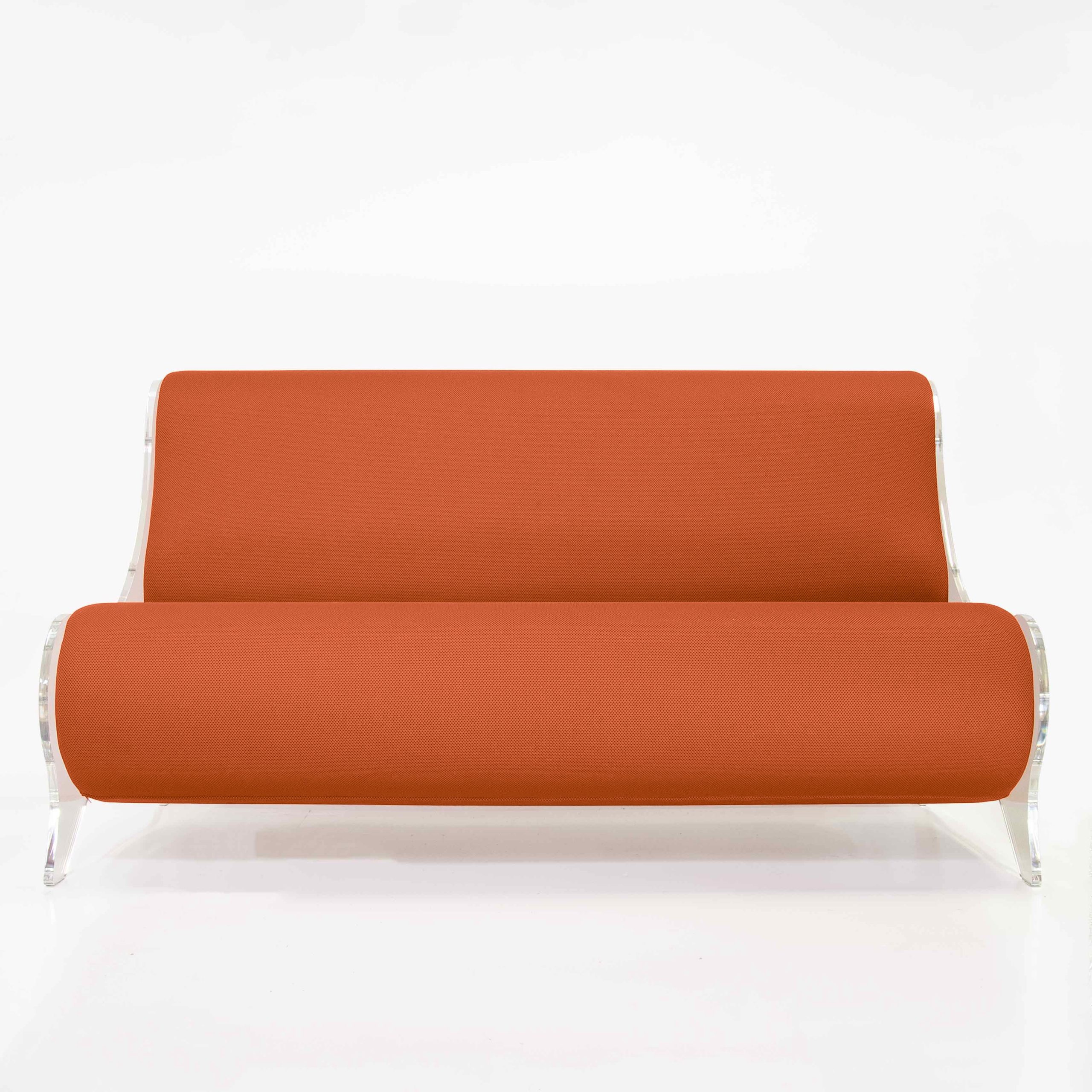 Sofa gradina colectie KUUMO MW06 perne orange laterale panouri transparente PMMA