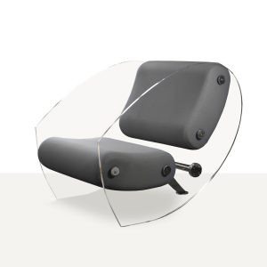 Fotolii gri KUUMO MW07 perne gri 70 cm cotiere laterale panouri PMMA transparente