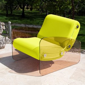 Fotolii horeca colectie KUUMO MW03 perne galbene 70 cm cotiere laterale PMMA panouri bronz fumuriu