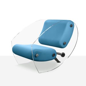 Fotolii turcoaz KUUMO MW07 perne bleu turcoaz 70 cm cotiere laterale panouri PMMA transparente