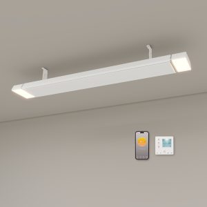 lampa infrarosu de putere mare termostat Wifi incorporat Ambianzza 1CG0802 Wifi LED telecomanda 1500w alba tavan sau perete
