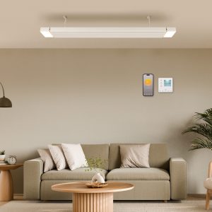 lampa infrarosu de putere mare termostat Wifi incorporat Ambianzza 1CG0802 Wifi LED telecomanda 1500w alba tavan sau perete living