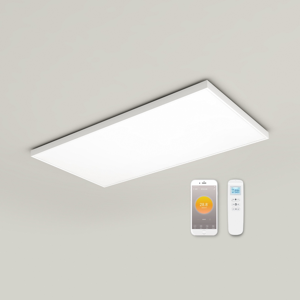 panou infrarosu cu termostat Wifi incorporat Ambianzza 4H1206 Wifi telecomanda 860w alb tavan sau perete