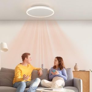 panouri Infrarosii incalzire Ambianzza R600 LED Wifi de Tavan Alb Rotund diametru 60cm 750 W Lumina LED 40W dimmabil RGB termostat incorporat living