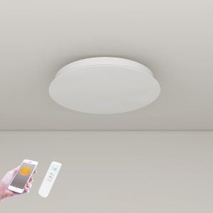 panouri cu infrarosu rotunde Ambianzza R600 WiFi telecomanda 750w alb tavan sau perete