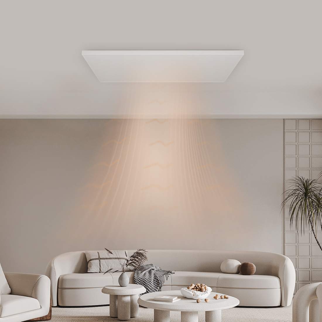 panouri radiante cu infrarosu Ambianzza 4H119595 basic 860w alb tavan sau perete living