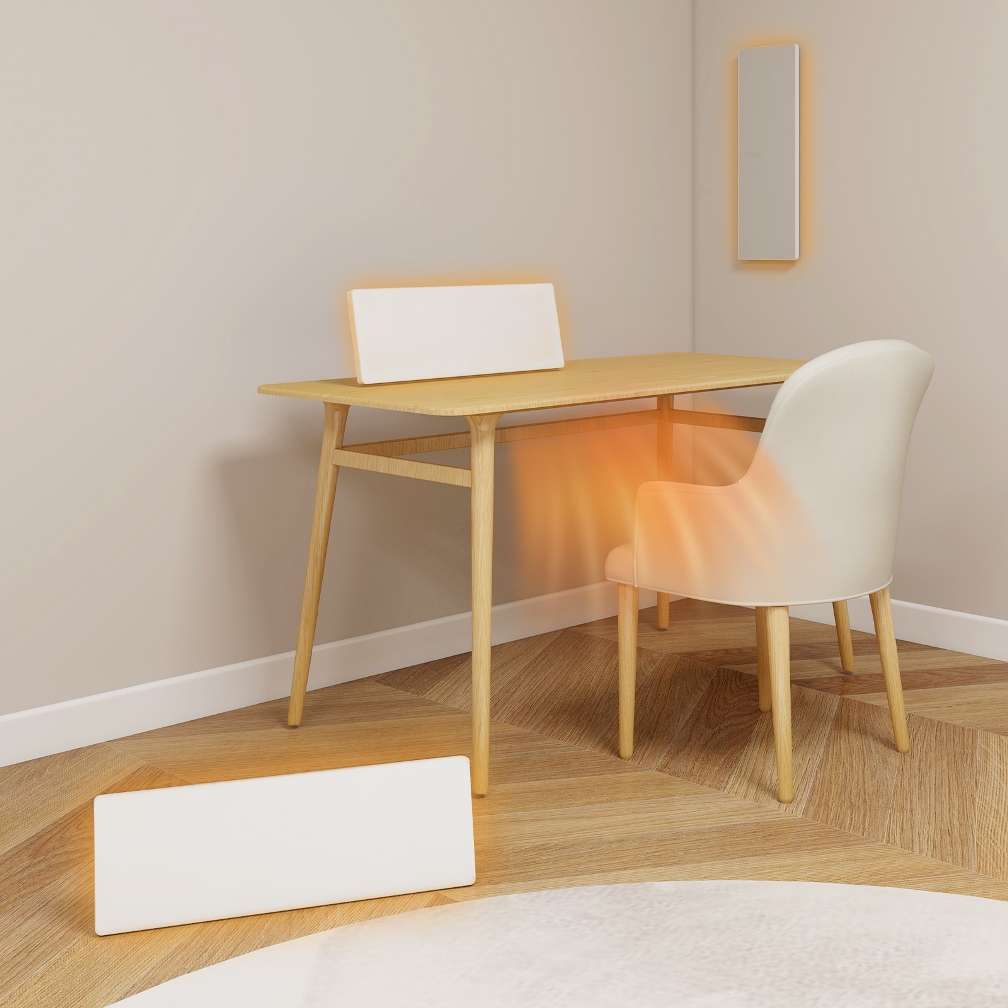 panou radiant de birou Ambianzza panou radiant desktop LN 0602 90w alb de perete sau portabil pardoseala