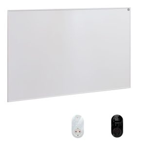 panou radiant infrarosu cu termostat la alegere Ambianzza 5HL1209 1050w alb de perete sau portabil pardoseala
