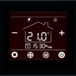 termostat Wifi cu touch screen negru TB 100 W incastrat in convector Cod 8751 050019